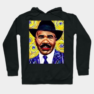 steve harvey oil painting van gogh art style t shirt design Hoodie